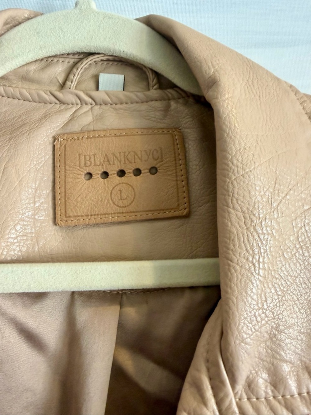 Anthropologie BLANK NYC Vegan Leather Moto Jacket, size L - Picture 2 of 5